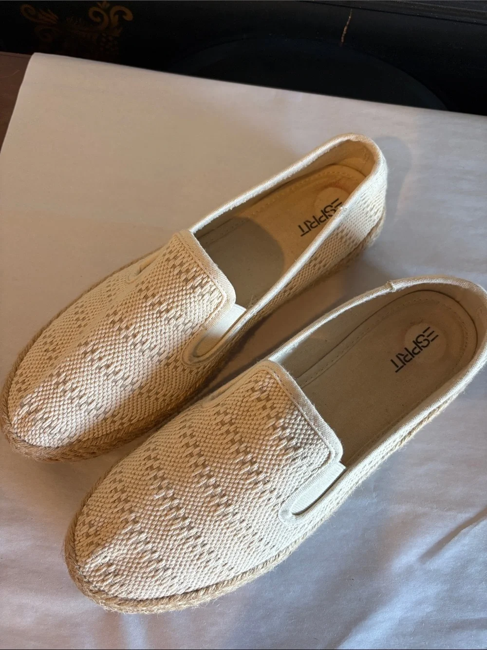 Esprit Nadine espadrille slip on neutral shoes w jute-wrapped midsole